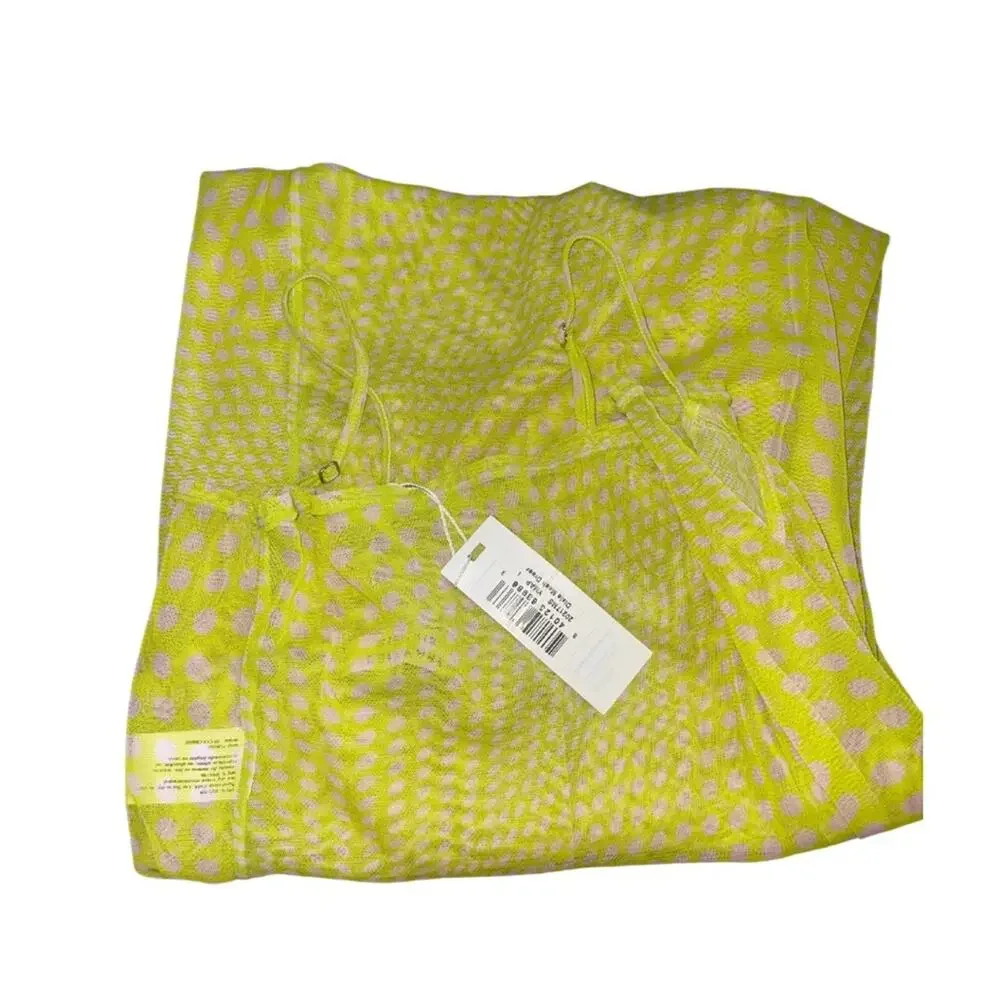 Frankie's Bikinis Dixie Nylon Mesh Swimwear Sheer Cover up Dress SZ M Beach NWT